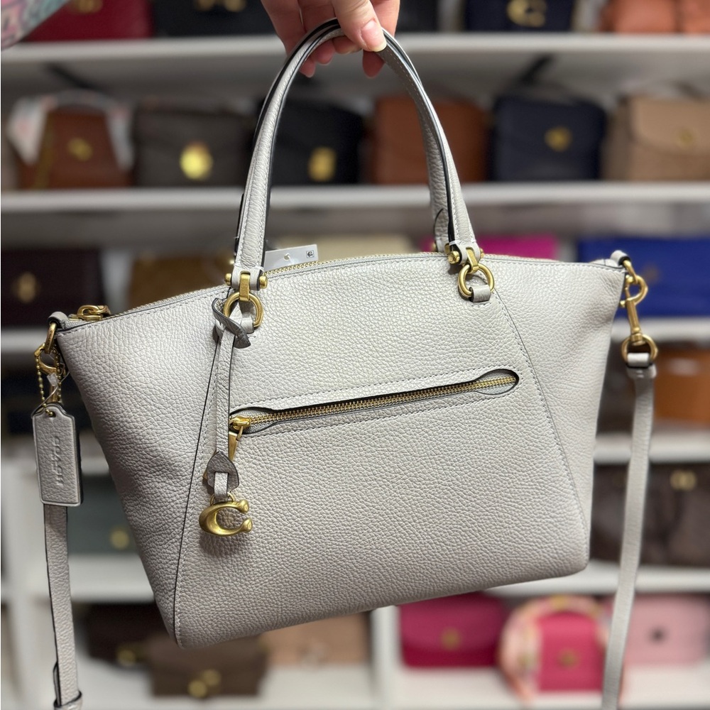 Coach Bella Satchel NWT dove grey